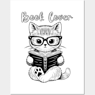 Book Lover Cat Posters and Art